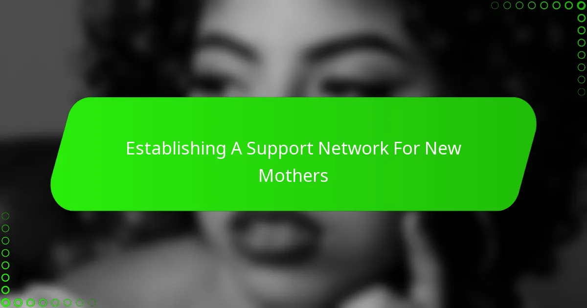 Establishing A Support Network For New Mothers